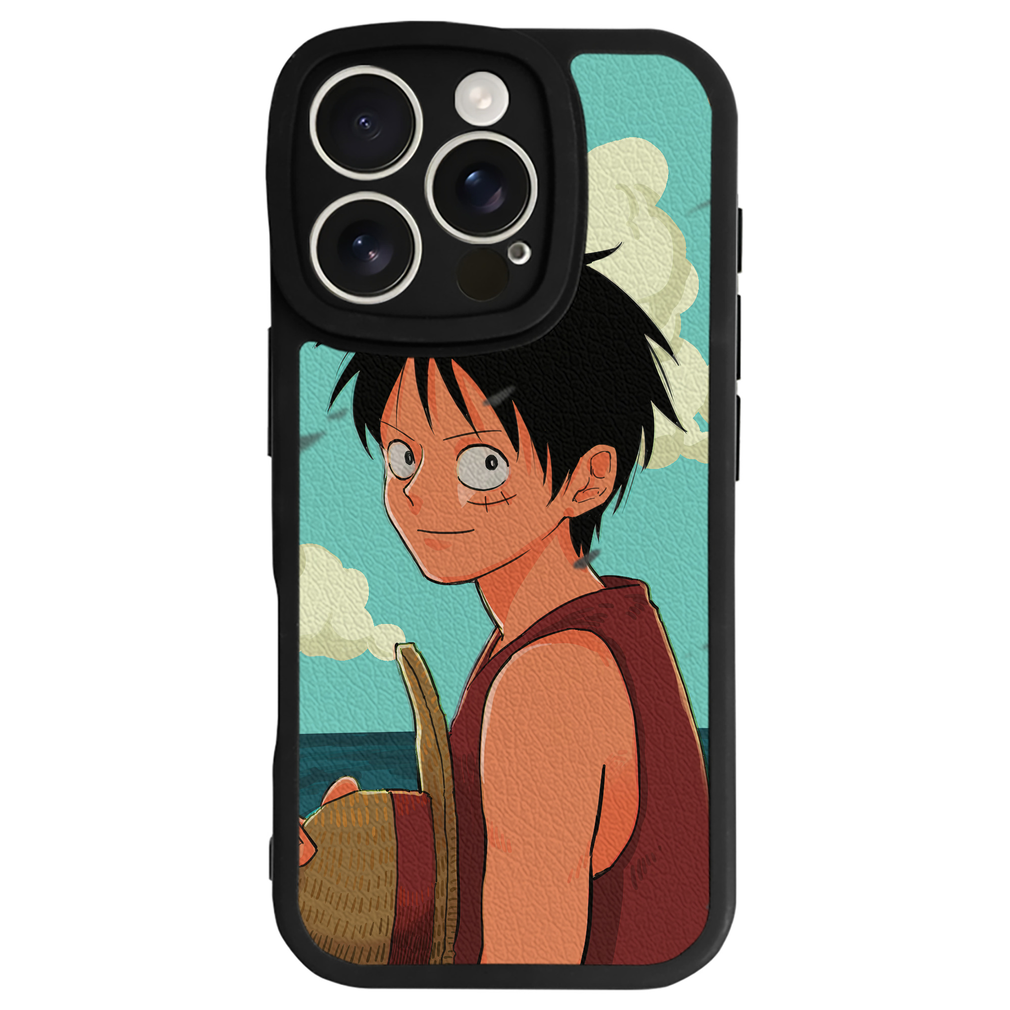 （画像用） ワンピース ONE PIECE 【iPhone 16シリーズ対応】シリコンスマホケース（レザー調） 材質：シリコン